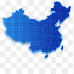 藍色中國地圖