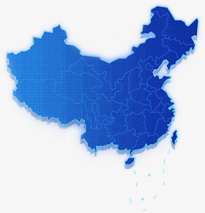 藍色中國地圖